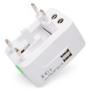 LAMTECH 2xUSB 2,4A CAR CHARGER FOR MOBILE PHONES WHITE