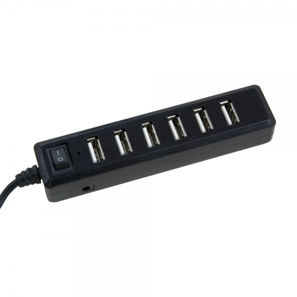 LAMTECH USB HUB 7 PORTS BLACK