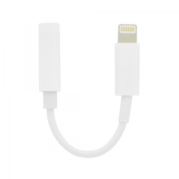 LAMTECH LIGHTNING ADAPTER CABLE AUDIO JACK 3,5MM WHITE