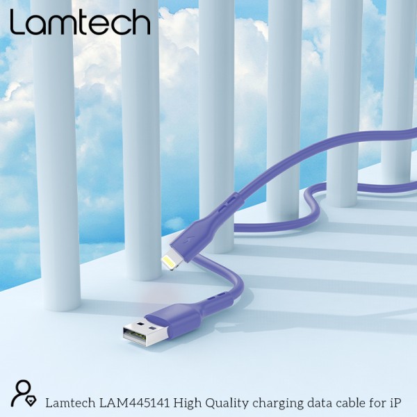 LAMTECH CHARGING & DATACABLE LIGHTNING 1m BLUE