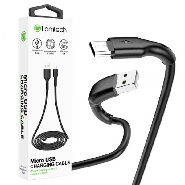 LAMTECH DATACABLE MICRO USB 1m BLACK