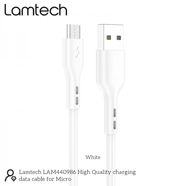 LAMTECH DATACABLE MICRO USB 1m WHITE