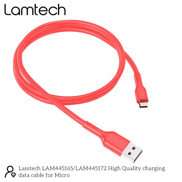 LAMTECH DATACABLE MICRO USB 1m RED