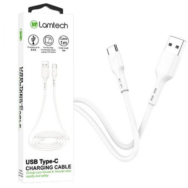 LAMTECH DATACABLE TYPE C 1m WHITE