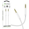 LAMTECH AUDIOCABLE BRAIDED 1m 3.5mm to 3.5mm WHITE