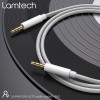 LAMTECH AUDIOCABLE BRAIDED 1m 3.5mm to 3.5mm WHITE