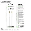 LAMTECH AUDIOCABLE BRAIDED 1m 3.5mm to 3.5mm WHITE