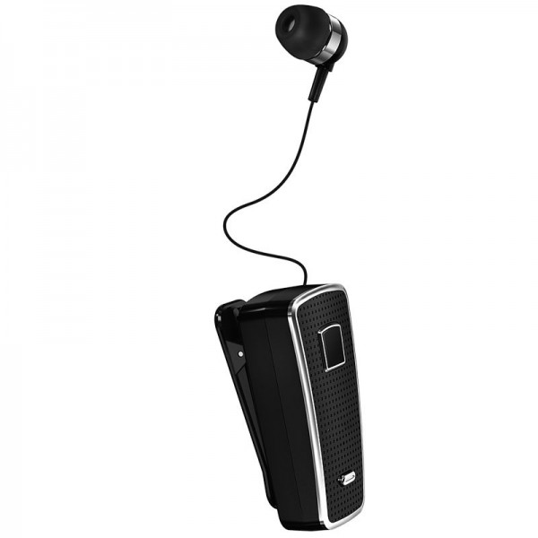 LAMTECH RETRACTABLE BT 5.0 CLIP ON HEADSET BLACK (HANGING CORD)