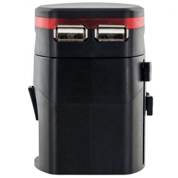 LAMTECH UNIVERSAL TRAVEL POWER ADAPTER BLACK