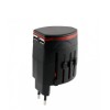 LAMTECH UNIVERSAL TRAVEL POWER ADAPTER BLACK