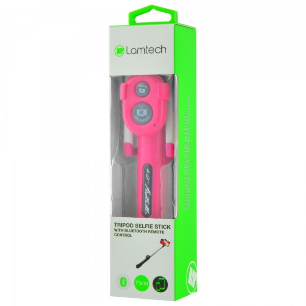 LAMTECH 2in1 TRIPOD & SELFIE STICK ROSE RED