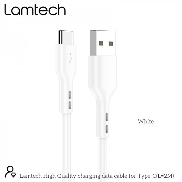 LAMTECH DATACABLE TYPE C 2M WHITE