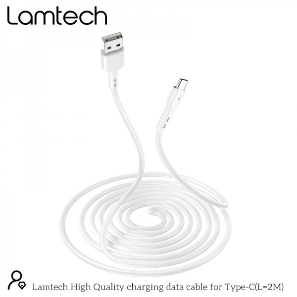 LAMTECH DATACABLE TYPE C 2M WHITE