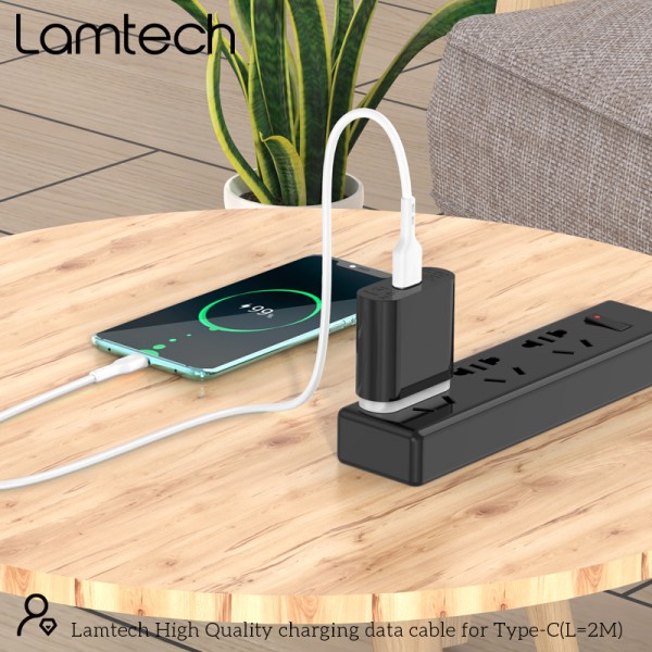 LAMTECH DATACABLE TYPE C 2M WHITE