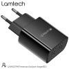 LAMTECH TRAVEL WALL CHARGER 2.1A WITH 2xUSB BLACK