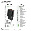 LAMTECH TRAVEL WALL CHARGER 2.1A WITH 2xUSB BLACK