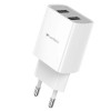 LAMTECH TRAVEL WALL CHARGER 2.1A WITH 2xUSB WHITE