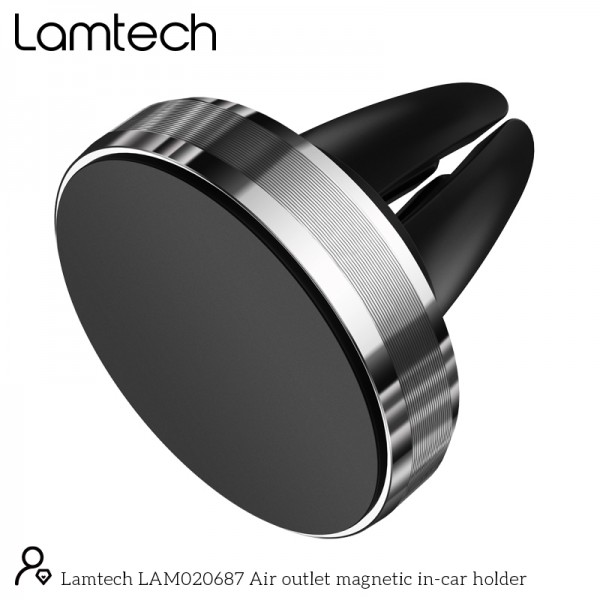 LAMTECH MAGNETIC CAR AIR VENT CAR SMARTPHONE HOLDER SILVER