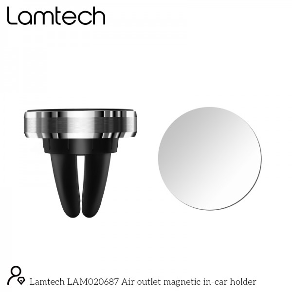 LAMTECH MAGNETIC CAR AIR VENT CAR SMARTPHONE HOLDER SILVER