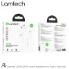 LAMTECH TYPE-C MOBILE EARPHONES WITH MICROPHONE WHITE