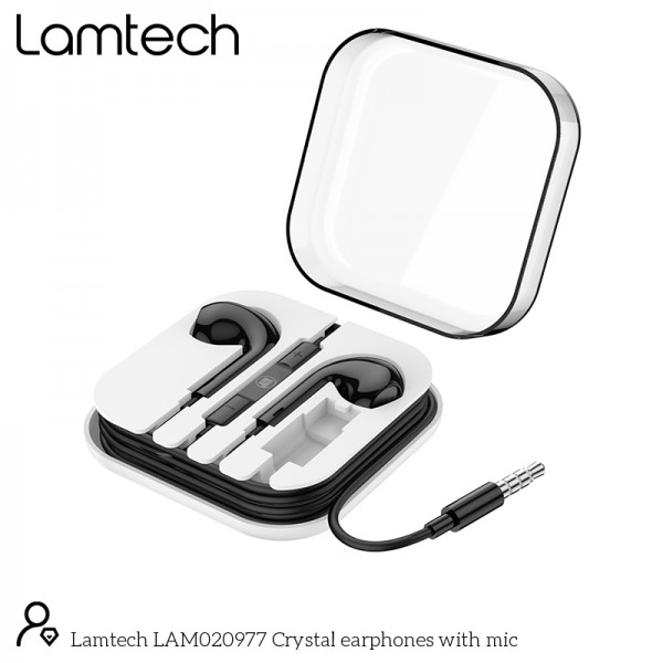 LAMTECH HANDSFREE STEREO 3,5mm JACK WITH MIC BLACK