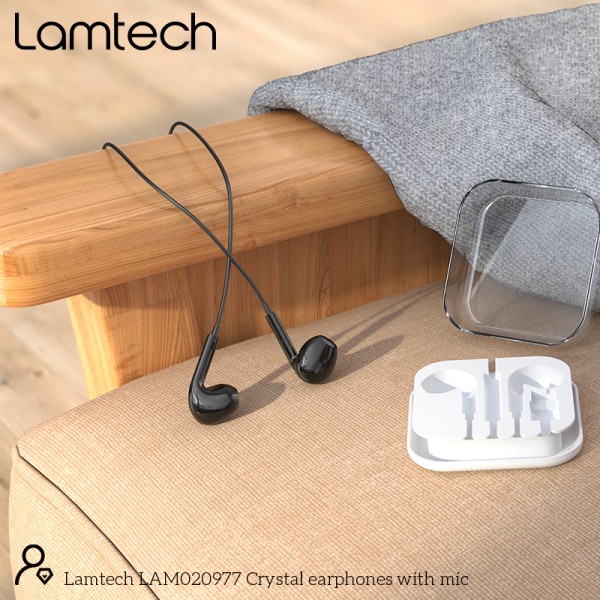 LAMTECH HANDSFREE STEREO 3,5mm JACK WITH MIC BLACK