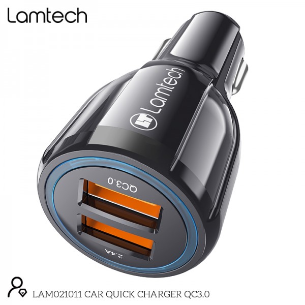 LAMTECH CAR QUICK CHARGER QC3.0 3.1A