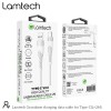 LAMTECH TYPE-C V2,0 HIGH QUALITY UNBREAKABLE CABLE SILVER 2M