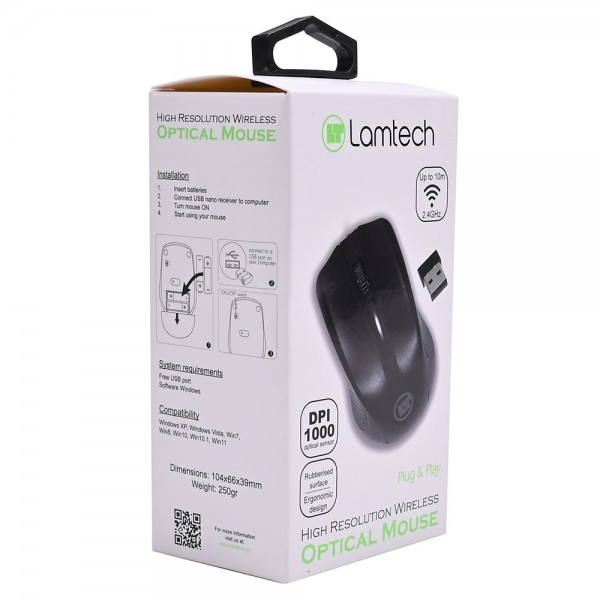 LAMTECH 2,4G WIRELESS MOUSE BLACK