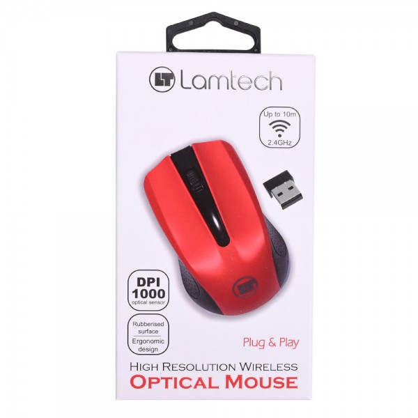 LAMTECH 2,4G WIRELESS MOUSE RED