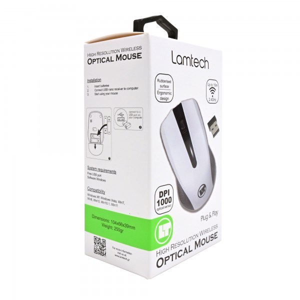 LAMTECH 2,4G WIRELESS MOUSE WHITE