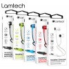 LAMTECH HANDSFREE WITH MIC 3,5MM JACK BLUE