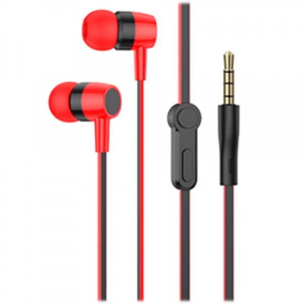 LAMTECH HANDSFREE WITH MIC 3,5MM JACK RED