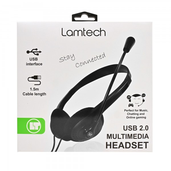 LAMTECH USB 2.0 STEREO HEADSET WITH MIC