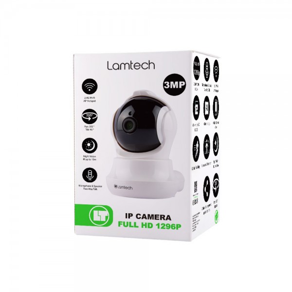 LAMTECH FULL HD 1296P IP CAMERA WITH 360o ROTATION