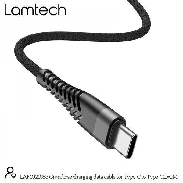 LAMTECH HQ UNBREAKABLE CABLE TYPE-C TO TYPE-C 2M