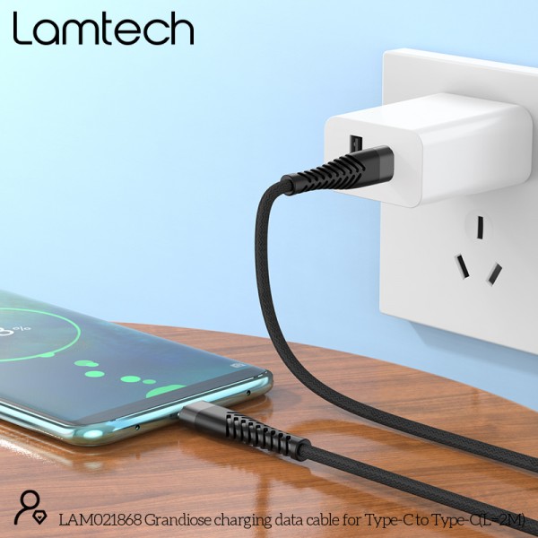 LAMTECH HQ UNBREAKABLE CABLE TYPE-C TO TYPE-C 2M