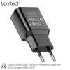 LAMTECH QUICK CHARGER USB3.0 18W WITH MICRO USB CABLE 1M BLACK