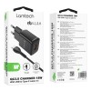 LAMTECH QUICK CHARGER USB3.0 18W WITH TYPE-C CABLE 1M BLACK