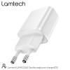 LAMTECH USB TRAVEL CHARGER 2,1A WHITE