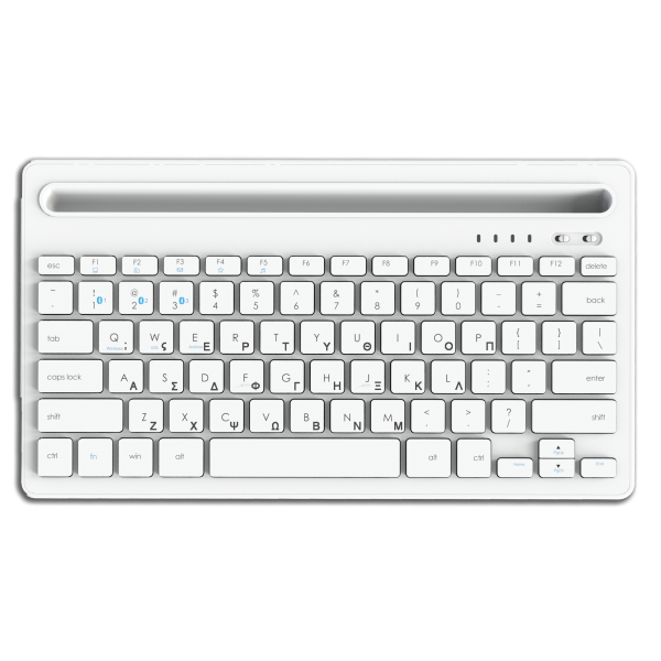 LAMTECH BT 5.0 KEYBOARD WITH IPAD AND MOBILE STAND WHITE