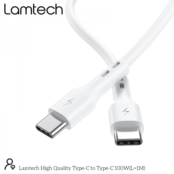 LAMTECH CABLE TYPE C TO TYPE C  100W FAST CHARGE 1M