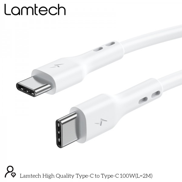 LAMTECH CABLE TYPE C TO TYPE C  100W FAST CHARGE 2M