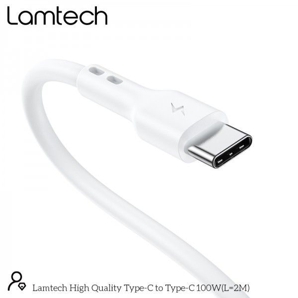 LAMTECH CABLE TYPE C TO TYPE C  100W FAST CHARGE 2M