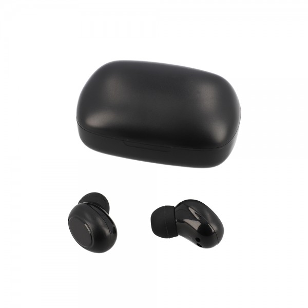 LAMTECH TWS EARBUDS V5.0 WITH LED SCREEN BLACK