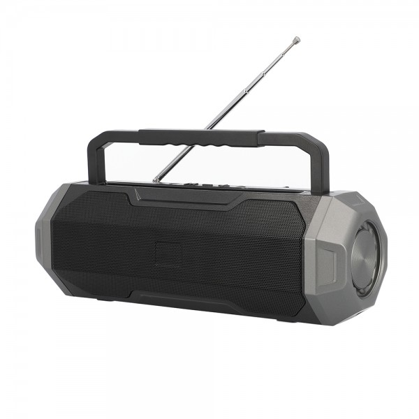 LAMTECH PORTABLE FM RADIO SPEAKER WITH FLASHLIGHT & MOBILE PHONE HOLDER