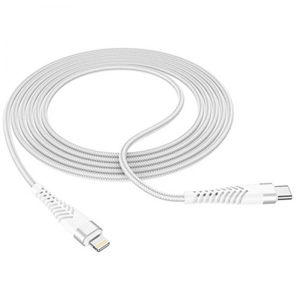 LAMTECH HQ UNBREAKABLE CABLE TYPE-C TO LIGHTNING WHITE 2M