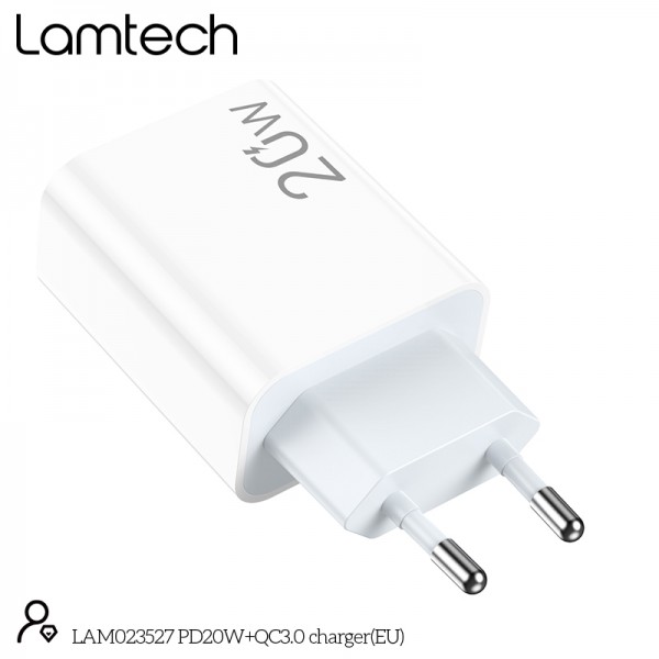 LAMTECH CHARGER USB QC3.0/TYPE-C 20W