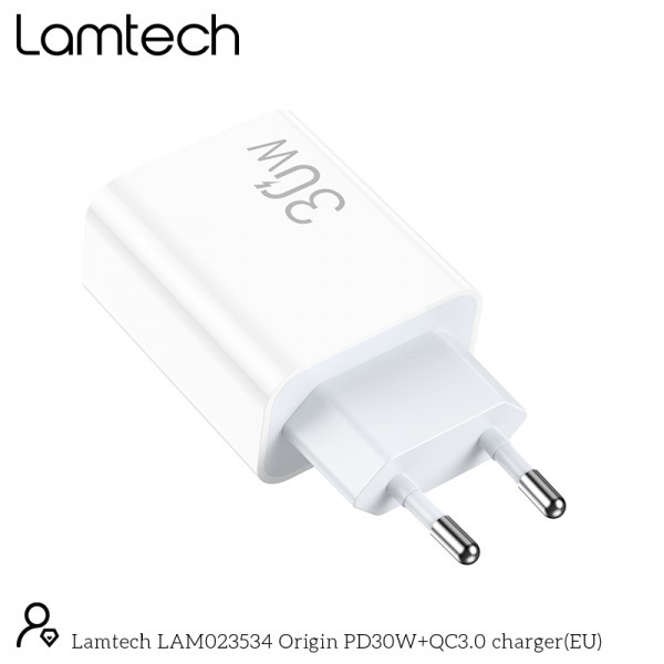 LAMTECH CHARGER USB QC3.0/TYPE-C 30W