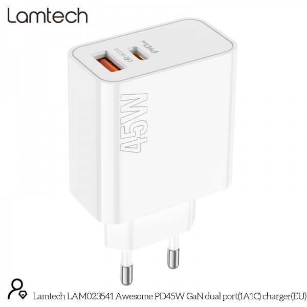 LAMTECH CHARGER USB QC3.0/TYPE-C 45W